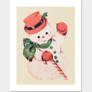 Vintage 50's Snowman Posters and Art